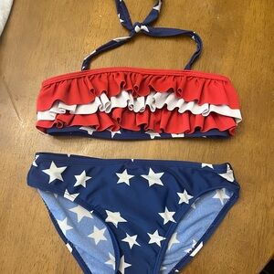 Patriotic Ruffle Bikini Set